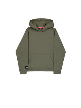 Alpha Industries Alpha Industries Mikina Label Backprint Hoodie Zelená Regular Fit