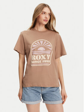 Roxy Roxy Tričko ERJZT05912 Hnedá Regular Fit