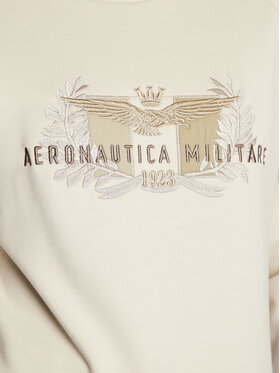 Aeronautica Militare Majica Dugih Rukava 222FE1728DF483 Écru Regular Fit