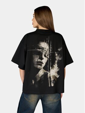 MADE BY SOCIETY MADE BY SOCIETY T-Shirt Tricou ENTROPY - T27293 Czarny Basic Fit