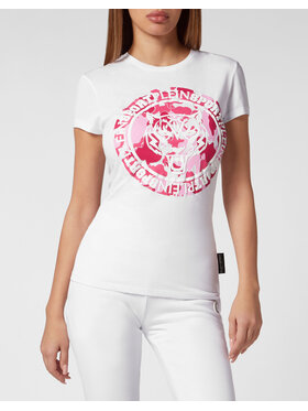 Plein Sport Plein Sport T-Shirt 12973 Biały Skin Tight Fit