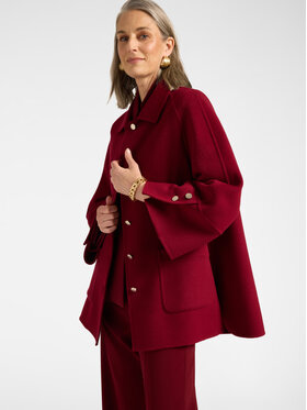 Elena Mirò Elena Mirò Płaszcz zimowy 8007Z000035N036 Bordowy Boxy Fit