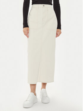 Calvin Klein Jeans Calvin Klein Jeans Džínsová sukňa J20J223886 Écru Regular Fit