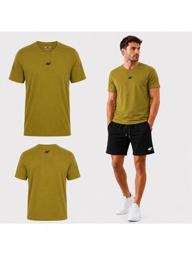 4F 4F T-Shirt 4FWSS26TTSHM3947 Zielony jasny Regular Fit
