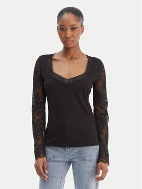Morgan Morgan Bluză 261-TANKA Negru Slim Fit