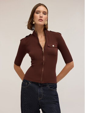 Motivi Motivi Cardigan M359W003442N022 Marrone Slim Fit