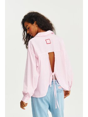 NAOKO NAOKO Košile Sweetheart Růžová Regular Fit