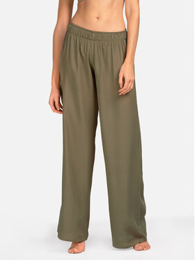 Miss Lou Miss Lou Spodnie materiałowe O-CE2-K Khaki