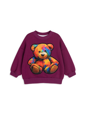 Bejbi Story Bejbi Story Bluza Rainbow Teddy Fioletowy Oversize