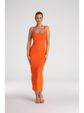 Nudyess Nudyess Sukienka dzianinowa Soleil Pomarańczowy Regular Fit