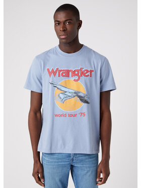 Wrangler Wrangler T-Shirt EAGLE TEE Niebieski Regular Fit