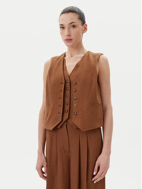 Herskind Herskind Prsluk 5505840 Smeđa Regular Fit