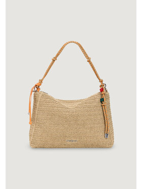 Desigual Desigual Torebka BAG_HALF LOGO RAFFIA LE Beżowy