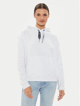 Tommy Jeans Tommy Jeans Sweatshirt Logo Drawcord DW0DW17794 Weiß Boxy Fit