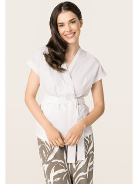 QUIOSQUE QUIOSQUE Bluzka 2UB002 Biały Regular Fit