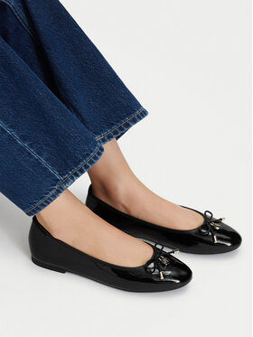 Tommy Hilfiger Tommy Hilfiger Balerīnas Th Charm Patent Ballerina FW0FW09481 Melns