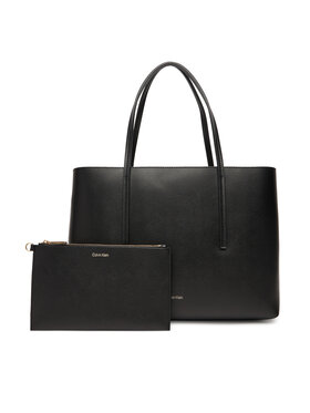 Calvin Klein Calvin Klein Τσάντα Foil Logo Small Tote LV04F3275G Μαύρο