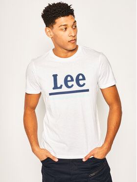 Lee Lee T-shirt Stripe Tee L64VFQLJ 112115945 Bianco Regular Fit