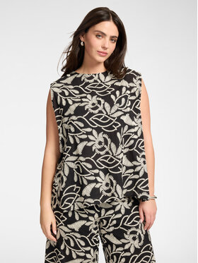 Elena Mirò Elena Mirò Top D018E100025N001 Czarny Regular Fit