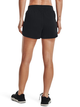 Under Armour Športne Kratke Hlače Rival Fleece Short 1376257 Črna Regular Fit