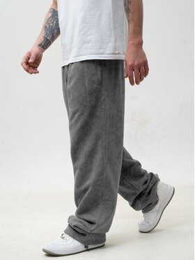 Jigga Wear Jigga Wear Spodnie dresowe Szerokie luźne 132136 Szary Baggy Fit