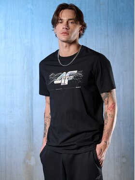 4F 4F T-Shirt 4FRSS26TTSHM3662-20S Czarny Regular Fit