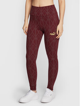 Puma Puma Legginsy Power Deco Glam 671759 Bordowy Tight Fit