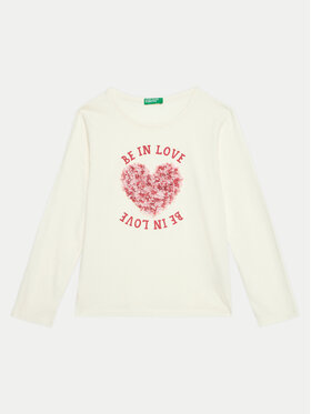United Colors Of Benetton United Colors Of Benetton Majica 3I1XG10FG Écru Regular Fit