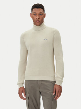 Aeronautica Militare Aeronautica Militare Krekls ar augstu apkakli 252MA1583UL00903 Bēšs Regular Fit