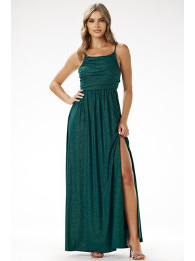 Awama Awama Sukienka wieczorowa A696 Zielony Basic Fit