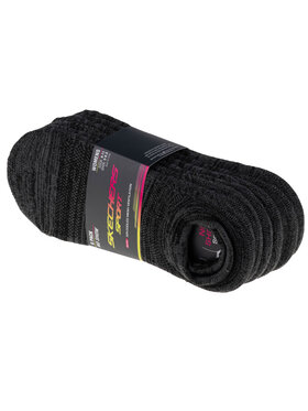 Skechers Skechers Skarpety Niskie Męskie Skechers 6pk Womens 1/2 Terry Socks Szary
