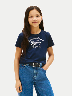 Tommy Hilfiger Tommy Hilfiger T-shirt Script KG0KG08636 Tamnoplava Regular Fit