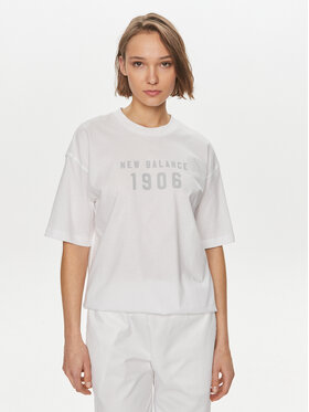 New Balance New Balance Tricou WT41519 Alb Oversize