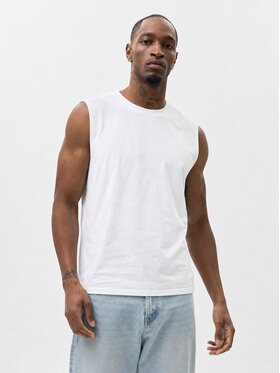 MyStars MyStars Tank top Klasyczna czysta 132470 Biały Regular Fit