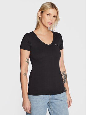 Pepe Jeans Pepe Jeans T-shirt Corine PL505305 Crna Regular Fit