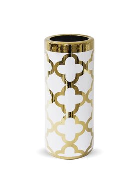 MIAhome MIAhome Pojemnik Parasolnik porcelanowy 46x20 cm CHADUR biały Biały