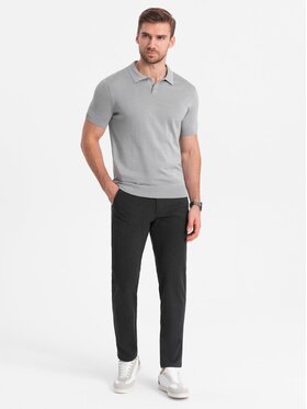 Ombre Ombre Chino kalhoty OM-PACP-0191 Šedá Regular Fit