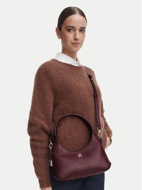 Tommy Hilfiger Tommy Hilfiger Ročna torba Th Everyday Mini Hobo AW0AW19185 Bordo rdeča
