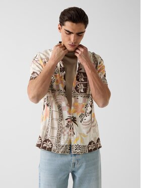 Guess Guess Koszula 181529 Beżowy Classic Fit
