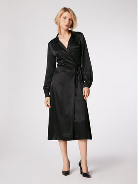 Simple Simple Sukienka codzienna SUD514-01 Czarny Relaxed Fit