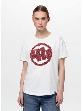 PITBULL PITBULL T-Shirt LOGO HEARTS Biały Regular Fit