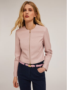 Motivi Motivi Kurtka z imitacji skóry R317Q101012N006 Różowy Regular Fit