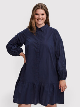 Vero Moda Curve Vero Moda Curve Φόρεμα πουκάμισο Abby 10252780 Σκούρο μπλε Regular Fit