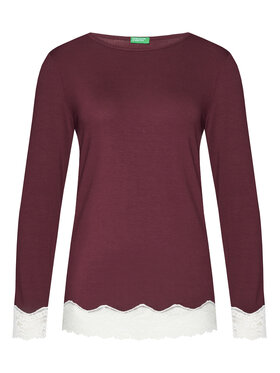 United Colors Of Benetton United Colors Of Benetton Тениска на пижама 3Z123M07X Бордо Regular Fit