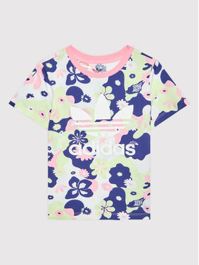 adidas adidas Tricou Flower Allover Print HE6930 Colorat Regular Fit