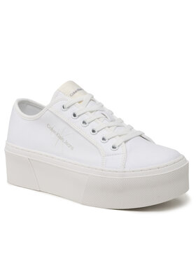Calvin Klein Jeans Calvin Klein Jeans Πάνινα παπούτσια Cupsole Flatform Ny Preal Wn YW0YW01221 Λευκό