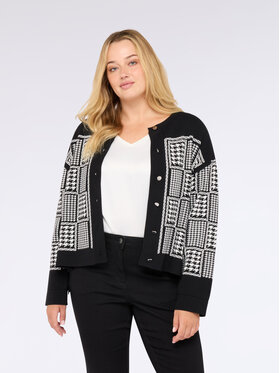 Fiorella Rubino Fiorella Rubino Cardigan M650L008024N0Z3 Nero Boxy Fit