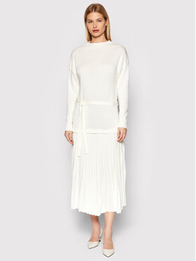 Rinascimento Rinascimento Trikotažinė suknelė CFM0010543003 Balta Relaxed Fit