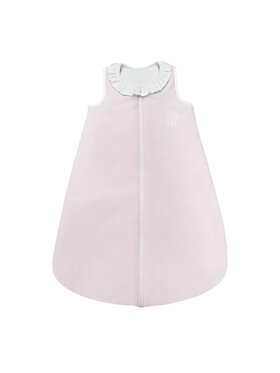 Caramella Caramella Śpiworek niemowlęcy pudrowy z kryzą Różowy