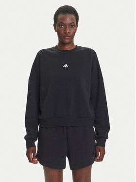 adidas adidas Μπλούζα Essentials Small Logo Feelcozy JC5932 Μαύρο Loose Fit